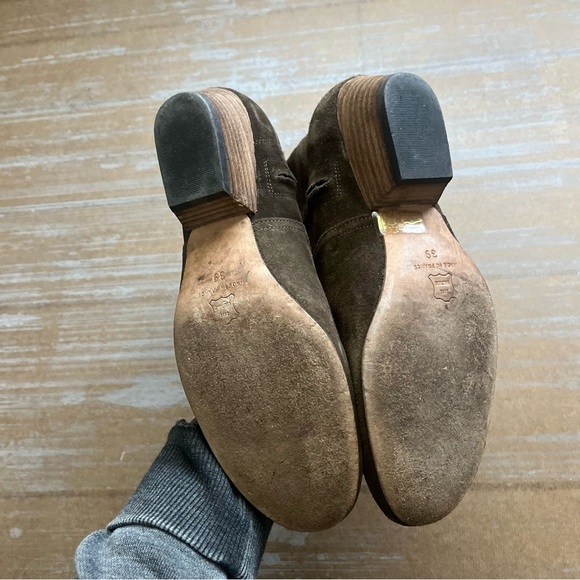 Isabel Marant Suede Ankle Boots Brown Boho Western Preppy Womens 7 - Picture 4 of 11